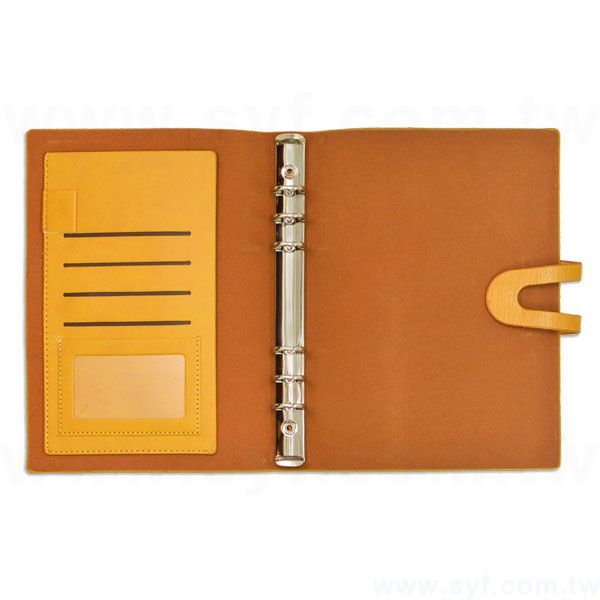 現代木紋工商日誌-包扣式活頁筆記本-可訂製內頁及客製化加印LOGO